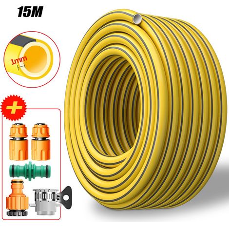 Yellow Reinforced PVC Garden Hose Reel 15 m (1/5)