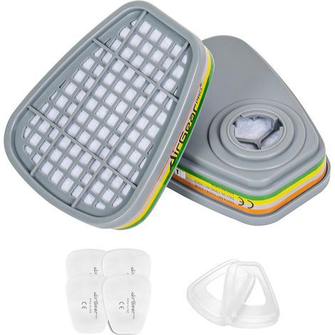 F-500 ABEK1-P2 Filter für wiederverwendbare Atemschutzmasken G-500/M-500/G-750, staubdicht, gasdicht für chemische, industrielle, Maler-, Heimwerker- und Schleifarbeiten (1/5)