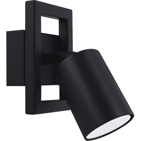 Applique plafonnier loft rectangulaire noire 1xGU10 35W HUBERT Struhm (1/4)