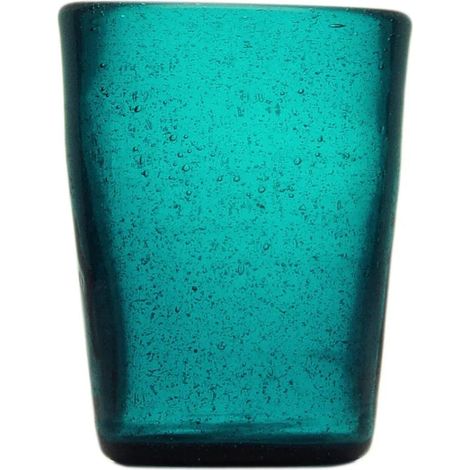 Zani Serafino Bicchiere Acqua Tumbler Petrol in Pasta di Vetro