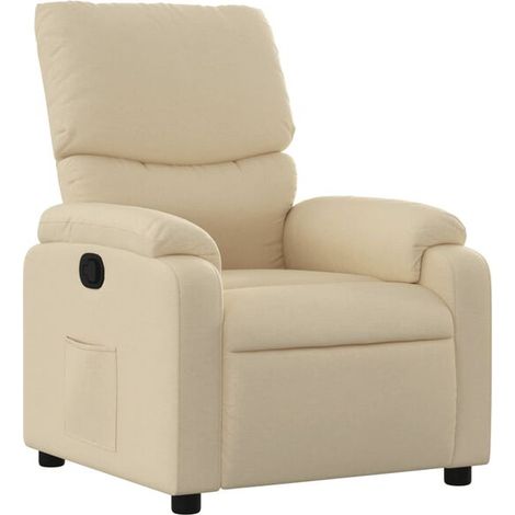 Fauteuil inclinable en tissu beige (1/5)