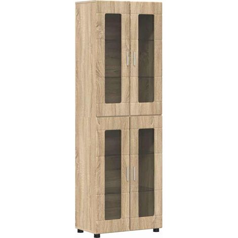 vidaXL Highboard FLORIN Sonoma Oak 60 x 35 x 182 cm Engineered Wood