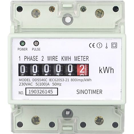 Elektrischer Einphasen-Zweidraht-Energiezähler, KWh-Zähler, AC 220 V, 100 A, Verbrauch, analoger Strom-Wattmeter