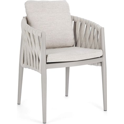 Silla de jardín Bolzano Juno 63x60 Aluminio beige (1/5)