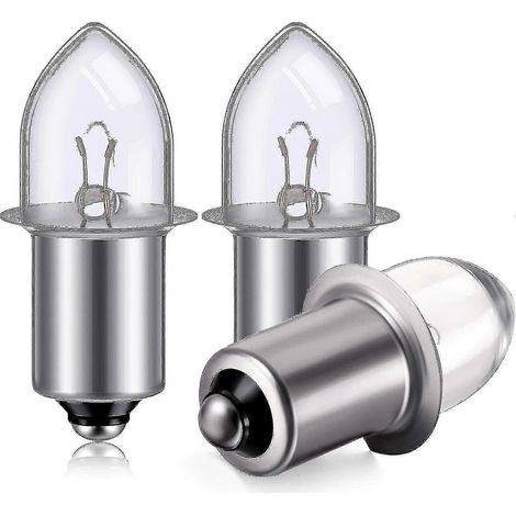 Bombillas de repuesto de kriptón para linternas de 6V 4.8V 0.75A, base de bayoneta (paquete de 3)