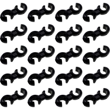 Ahlsen 20 piezas negro giratorio S gancho Clips gancho cambio Cable de freno Cable del desviador carcasa soporte guía bicicleta MTB (1/5)