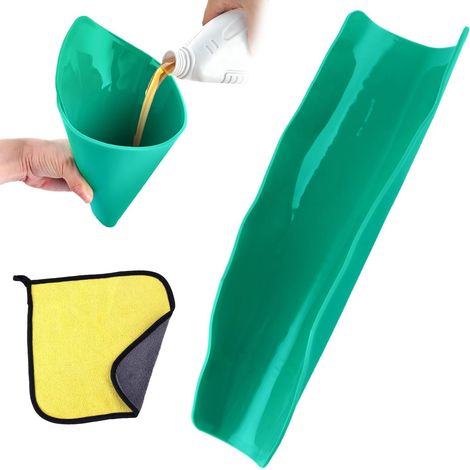 entonnoir d’outil de vidange Flexible d’entonnoir de vidange d’huile Flexible pliable Flexible filtre à huile libre réutilisable général huileux outil de vidange pour usage automobile (1/5)