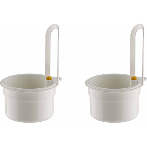 Sink Basket Strainer, Space Saving Drain Food Catcher, Hangable Clog Proof Sinks Strainer, Easy to Clean Baskets for Home, Kitchen, Shower, RV, Bathroom, Outdoor, and Many Moree (blanc-2Stk) (1/5)