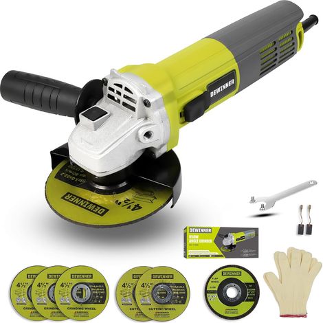 Angle Grinder 850W, 220-240V, 6 Discs Angle Grinder, 115 mm, Protective Cover, with Additional Handle Grinding Cutting Tool (1/5)