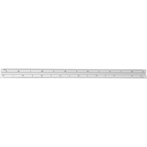 Règle triangulaire 30cm en alliage d'aluminium multifonction pour ingénierie et mesure (1/5)