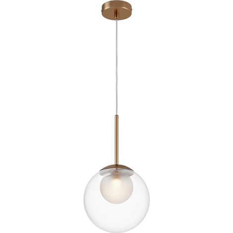 Maytoni Basic Form Lampadario moderno a sospensione a globo da 20 cm, oro, paralume in vetro 1xG9 (1/2)