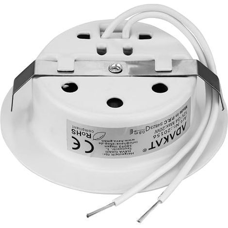 spot encastrable entièrement métal G4 12V, avec couverture en verre (1/4)