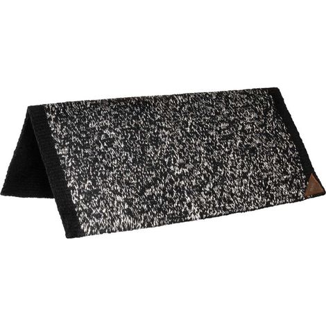 taglia unica, Nero: Tappetino western show in tessuto lurex 34" x 36"