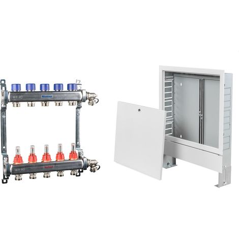 Fußbodenheizung Verteilerschrank Aufputz AP Heizkreisverteiler SET Heizung HKV2AP2-3 (1/3)