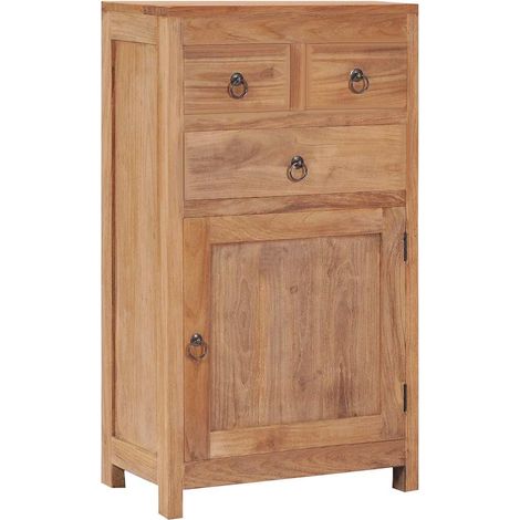 vidaXL Buffet 50x30x90 cm bois de teck massif (1/5)