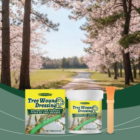 Cicatrisant pour arbres, idéal pour les vergers et les jardins, formule douce, répulsif anti-insectes quotidien, résistant à la pluie – 100 g x 1, pinceau x 1 (1/5)