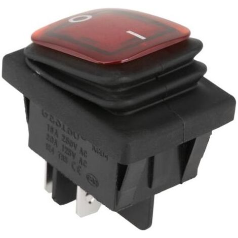 HOXILEELEO - Interruttore on/off 220 V 20 A – 4 pin impermeabile IP67, con le spie rossa e verde – facile Sostituzione per l'elettrico – per-4-pin (1/5)