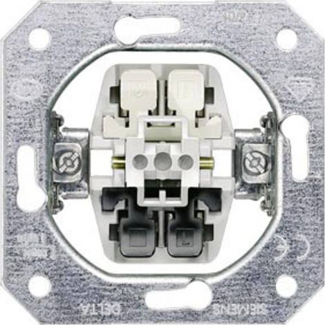 Siemens Delta poussoir métal 10A 250V interrupteur (1/2)