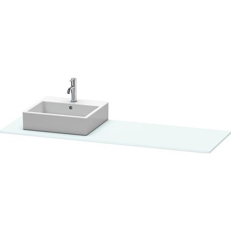 Console Duravit XSQUARE 16x1600x550mmavec découpe gauche Bleu clair mat
