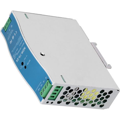 Alimentation sur rail industrielle NDR-75-24, 3,2 A, 76,8 W, interrupteur d'alimentation sur rail, 100-240 V CA (1/5)