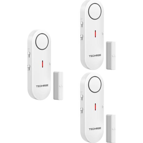 Alarme de Porte et Fenêtre 3 Réglages Volume Sécurité Domestique sans Fil avec Sonnette Installation Rapide pour Maison Hôtel Appartement Garage Blanc (1/5)