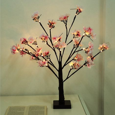 Lampe LED d'intérieur en forme de cerisier (lot de 24) pour décoration de fête à la maison. (1/5)
