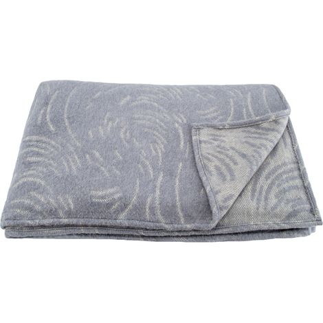 Couverture laine Mérinos très douce Gris 180x240 cm (1/4)
