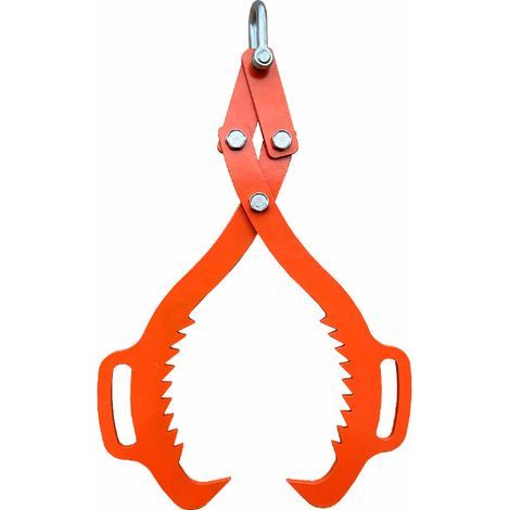 Pince de levage pour bois – Crochet antidérapant 53 cm – Charge maximale 300 kg – Débardeuse professionnelle pour bois dur (1/2)