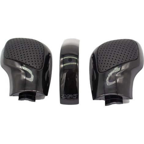 Conçu pour moderniser et modifier les pommeaux de levier de vitesse DSG des véhicules Volkswagen, ce kit comprend un revêtement DSG en daim noir et une texture antidérapante. (1/4)