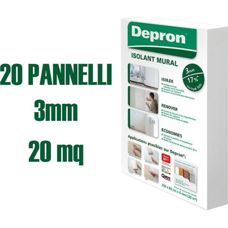 DEPRON PANNELLI ISOLANTI DA 3MM (125 X 80 ) CONFEZIONE DA 20MQ (1/5)