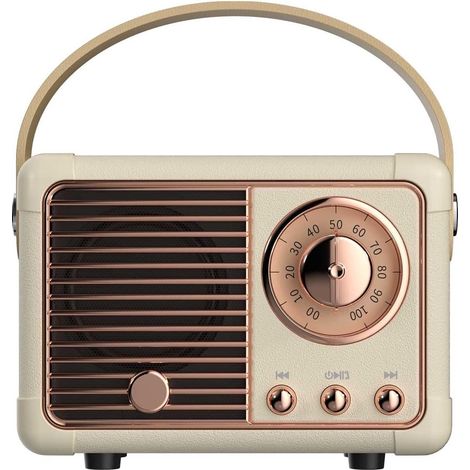 Altoparlante Bluetooth retrò - decorazione vintage - altoparlante Bluetooth wireless portatile - Giallo