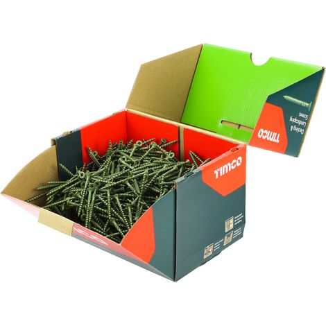 Timco Double Countersunk Decking Screws (Green) PZ2 - 4.6 x 60mm (1000 Box)