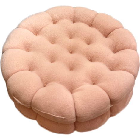 Niedliches Keks-Kissen, weich, atmungsaktiv, Füllung aus PP-Baumwolle, für Schlafzimmer, Studentenwohnheim, Nachttisch, 450 g, Erdbeerrosa