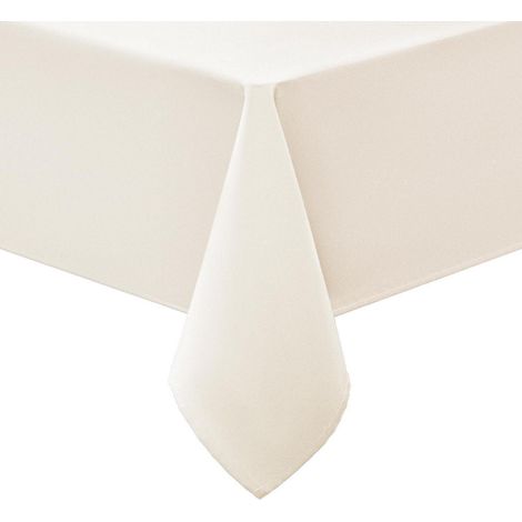 Abwaschbare Tischdecke 140x140cm, wasserabweisend, Lotuseffekt, Polyester, beige