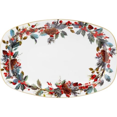 Fade vassoio ovale Faith Natale porcellana fine 30x20,5 cm