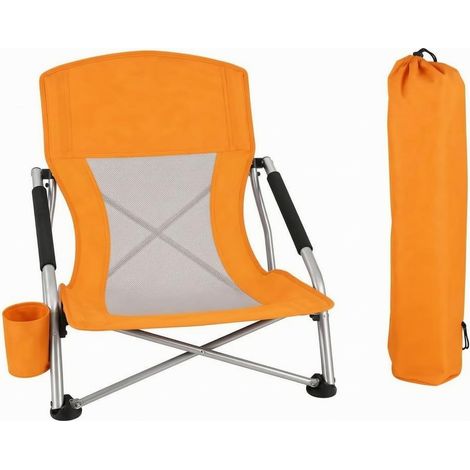 Camping Chair with Low-Mount Carrier Easy to Carry, Breathable, for Fishing, Campers (1/5)