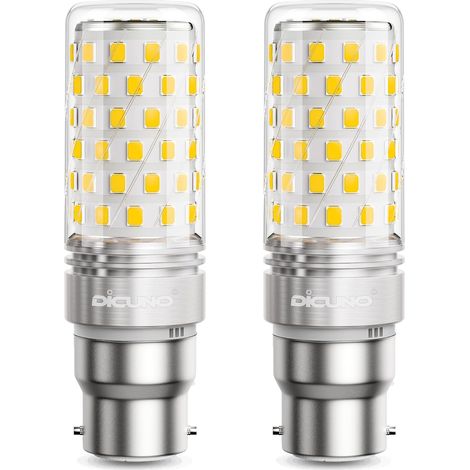Ampoule LED B22, 10W Équiv. 130W halogène, 4000K, 1400lm, Lot de 2  Blanc neutre, Culot à baïonnette B22, Non-dimmable, 230V, Ampoule Maïs LED pour plafonniers, lampadaires et suspensions (1/5)