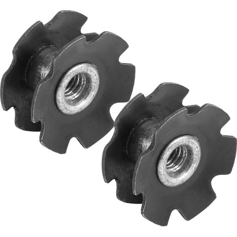 Sechskantmutter in Herz- und Blütenform für Fahrradgabeln, 26,3 mm Außendurchmesser. Fahrradzubehör. (1/5)