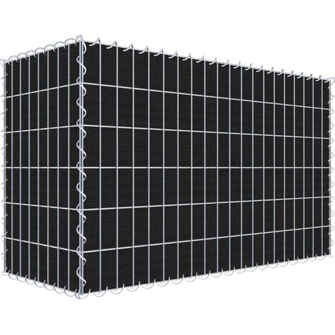 Gabiondeco - Gabion a végétaliser avec toile non-tissée 100 cm x 60 cm x 40 cm (L x H x P). maille 5 cm x 10 cm. spirale - Made in Germany (1/3)