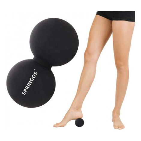 "Palla doppia per massaggi lacrosse nera."