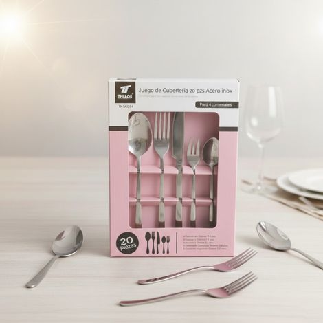 Ensemble de couverts 20 pièces en acier inoxydable  Ensemble de couverts professionnels 4 mm  Ustensiles de cuisine durables  (1/5)
