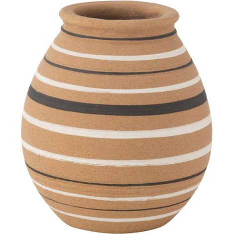 Vase Jarre en Terre Cuite "Tukano" 23cm Marron