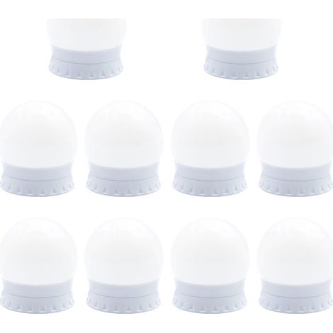 Miroir de maquillage lumineux à LED avec 10 ampoules à intensité variable et 3 modes de couleur, éclairage de maquillage réglable, convient aux miroirs de bureau et de salle de bain (1/5)