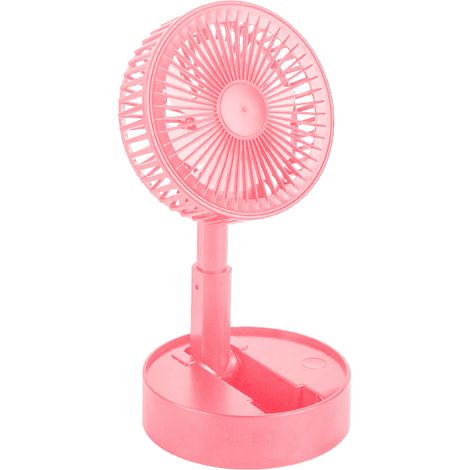1 Ventilateur de bureau, 7 pales, 3 vitesses, silencieux 30dB, pliable, batterie USB, intérieur extérieur (1/5)