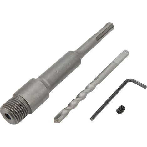 Elektrischer Hohlkernbohrerschaft 155 mm, silberfarben, runder Bohrerschaftadapter für Betonlöcher