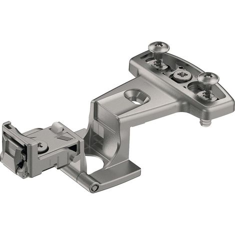 Charnière de base Hettich Selekta Pro 2000 à recouvrement, semi-recouvrante, embout de 15mm nickelé - 45044 (1/5)