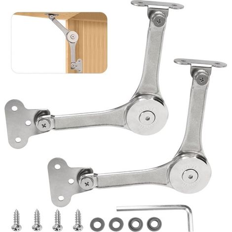 Supports de porte MTTProducts avec matériel de fixation, montage sur meubles, haute qualité, 2 pièces, pour cuisine et placards, pour tiroirs en bois (1/5)
