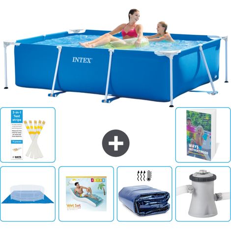 Intex Piscina con estructura Rectangular - 220x150x60 cm - 7-piezas  S171
