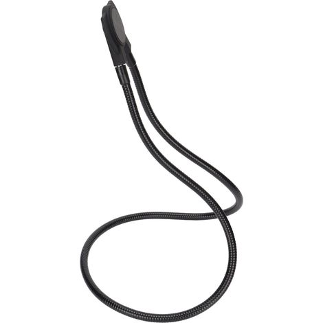 Support de téléphone magnétique pliable et portable noir, à suspendre autour du cou, pour lit, bureau ou voiture. Idéal pour le lit, le bureau ou la voiture. (1/5)