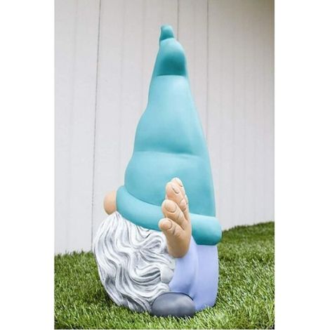Statue de nain de jardin magique en résine, statue de nain de jardin amusante, décoration extérieure pour terrasse, jardin, pelo (1/5)